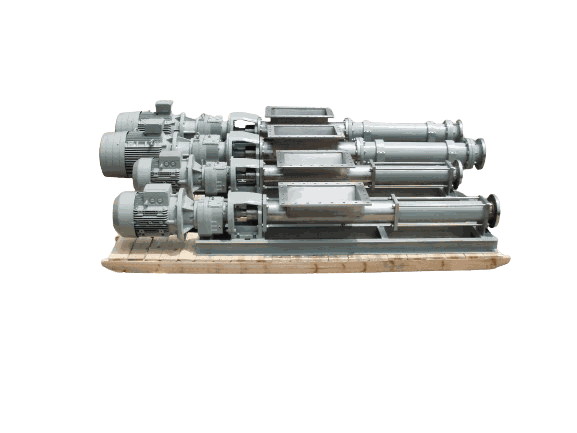Hopper-type screw pumps