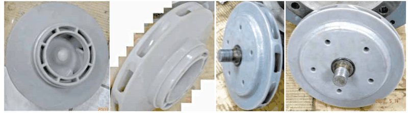 Plastic chemical centrifugal pump impeller