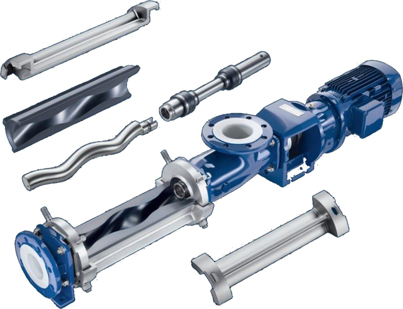 Progressive cavity pump exploded view